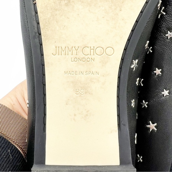 Jimmy Choo Modell star-stud Ballerina Flat Shoes - size 39 - Picture 10 of 11